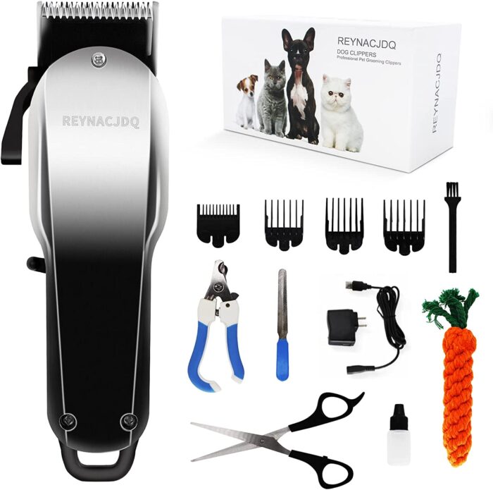 Kit Cortadora de Pelo Mascotas + Accesorios Lujo. Silenciosa