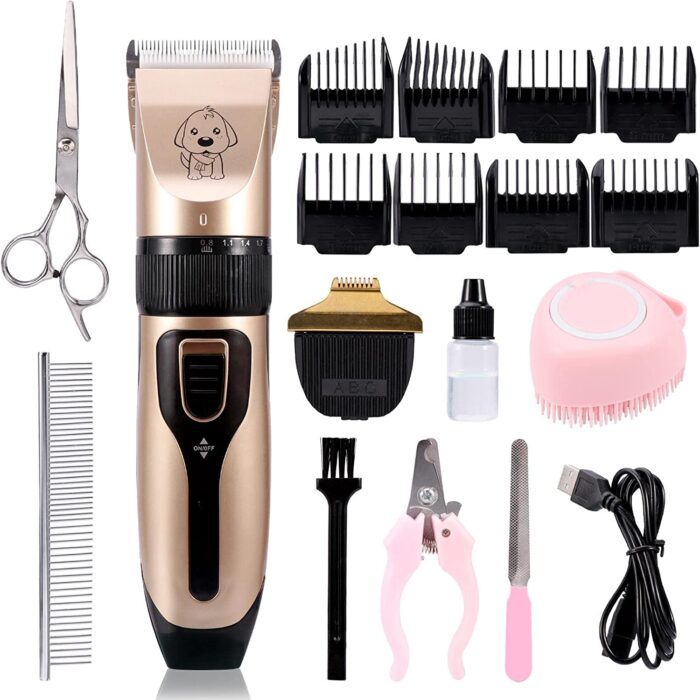 Kit Máquina Cortadora de Pelo Canina Diamond + Accesorios Premium