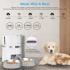 Alimentador Comedero Automático Doble Perros Gatos Pardus. 4 Litros +WIFI + Grabador de Voz - Imagen 5