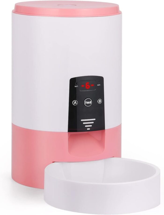 Alimentador Comedero Automático Gatos Pink. 3.5 Litros