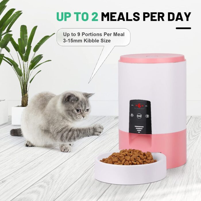 Alimentador Comedero Automático Gatos Pink. 3.5 Litros - Imagen 7