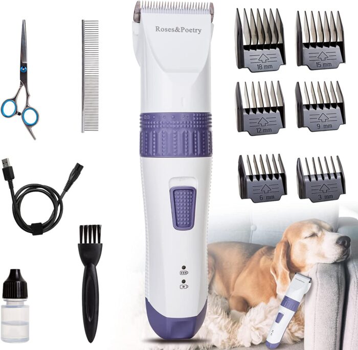 Máquina Corte Pelo Perros Purple + Accesorios Premium