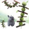 Juguete Conejos Morder Escalera + Zanahorias + Bambú - Imagen 3
