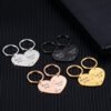 2 llaveros Mitad Corazón Personalizados. Grabado Láser