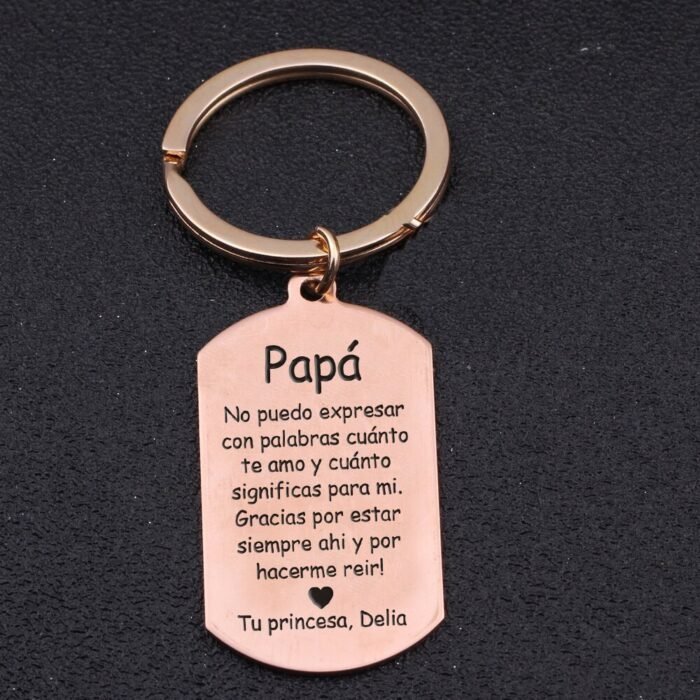 Llavero Personalizado Padre. Acero Inoxidable - Imagen 4