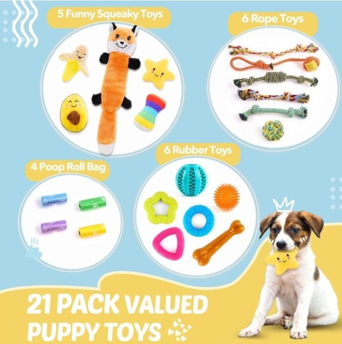 Kit Adorable 21 Juguetes para Cachorros - Imagen 2