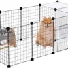 Corral Conejos Vitrina 14 paneles 60x120x40 cm.