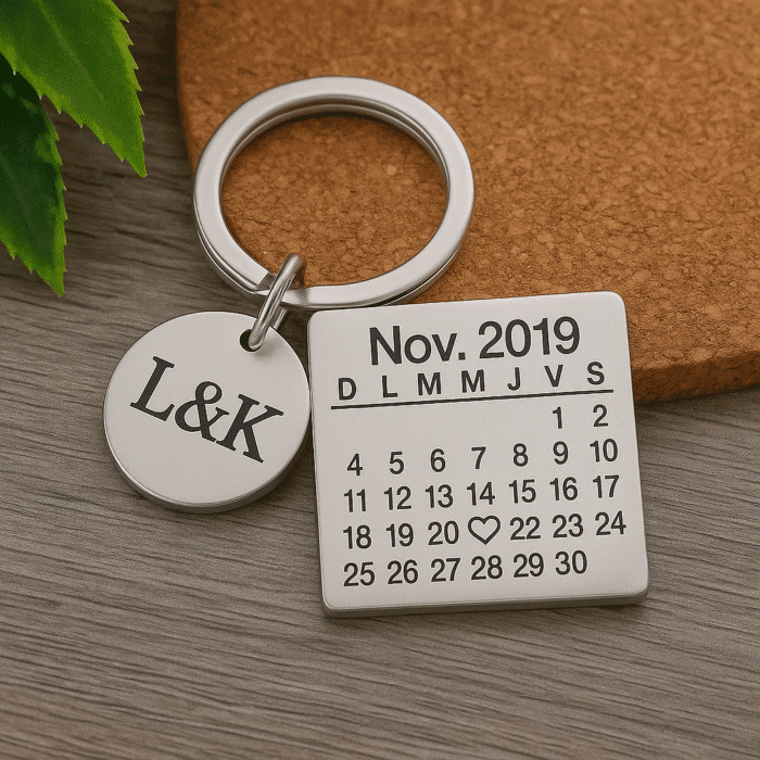 Llavero Personalizado Calendario. Acero Inoxidable - Imagen 3