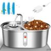 Fuente-Comedero Acero inoxidable 3 litros + Tapete + 3 filtros Sinfonía