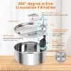 Fuente de Agua para Gatos doble Comedero Bebedero Atmosfera 3.2 litros - Imagen 6