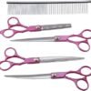 Kit 4 Tijeras Peluquería Profesional Mascotas Ergonómicas  Cherry + Peine - Imagen 4
