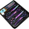 Kit de 4 Tijeras + Pinzas De Limpieza+ Peine + Placa Profesionales Magic