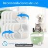 Filtros Cuadrados Pequeños x 4 Para Fuente de Agua Gatos. 8.4x8.4 cm. - Imagen 4