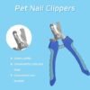 Kit de Peluquería y Aseo Zeus 6 piezas (3 tijeras, cortauñas, peine metálico, lima uñas) Azul - Imagen 5