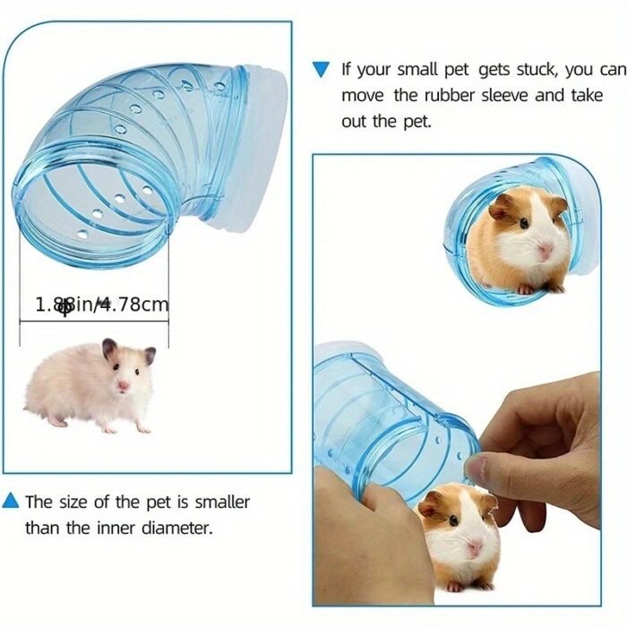 Combo de 8 Tubos Para Jaula de Hamster Diámetro 5,5 cm. - Imagen 9