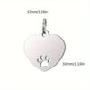 Placa Identificación Corazón huellita. Personalizada - Imagen 2