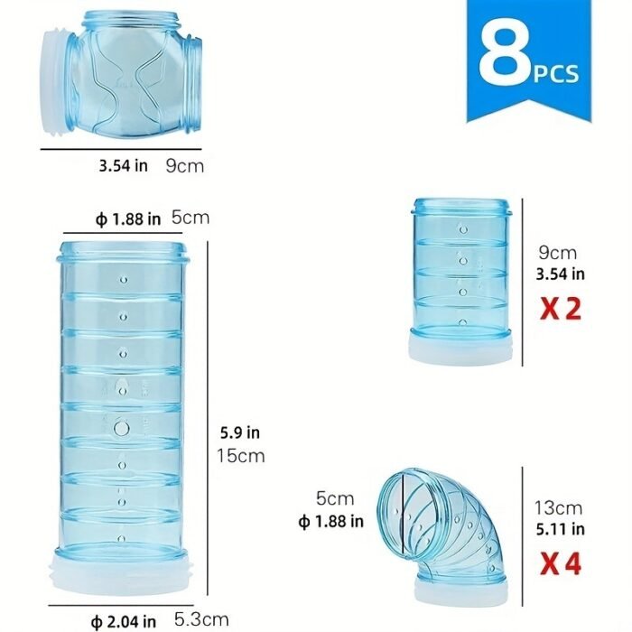 Combo de 8 Tubos Para Jaula de Hamster Diámetro 5,5 cm. - Imagen 4