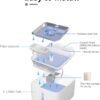 Fuente de Agua para Gatos Inalámbrica Plato Acero Inoxidable 3 litros Gaviota - Imagen 2