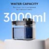 Fuente de Agua Para Gatos Con Sensor de Movimiento e Inalámbrica 3 litros Jazmín - Imagen 3
