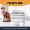 Fuente de Agua para Gatos Inalámbrica Plato Acero Inoxidable 3 litros Gaviota - Imagen 3