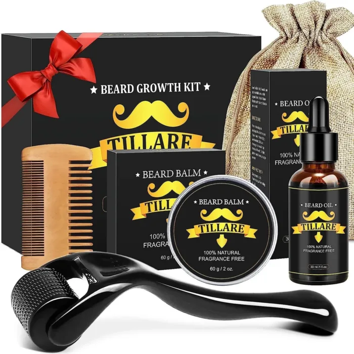 Kit De Cuidado Para  La Barba Hombres- Revitalizador