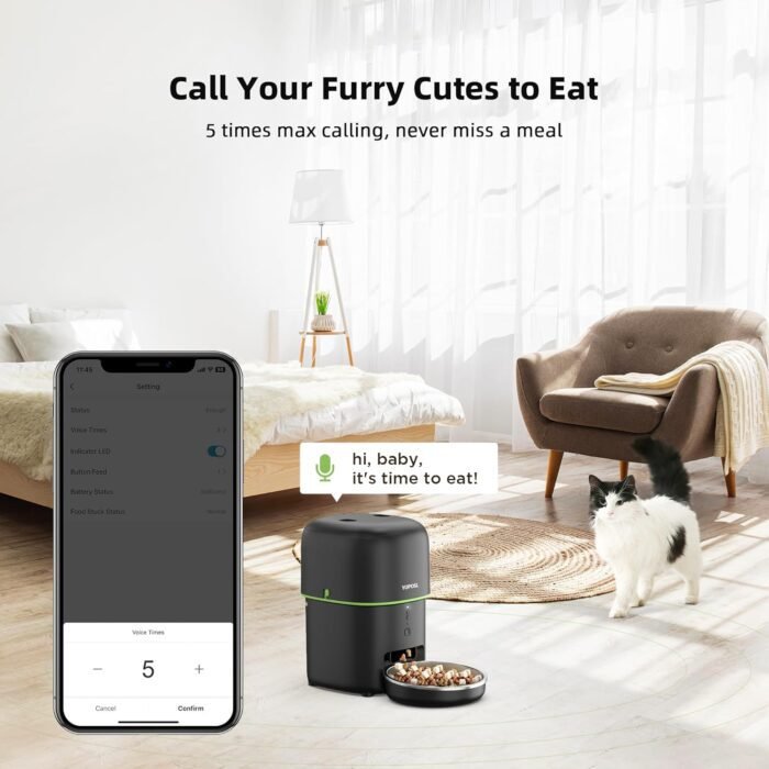 Alimentador Automático Para Mascotas Hongo WiFi 5G/2.4G. 2Litros - Imagen 3