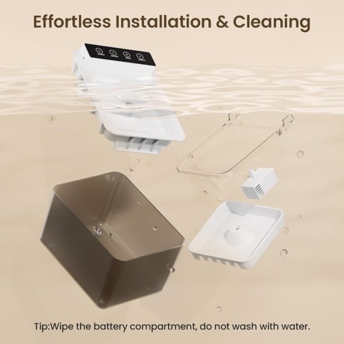 Fuente de Agua para Gatos inalámbrica 3 litros Mantis Con Tapa. - Imagen 2