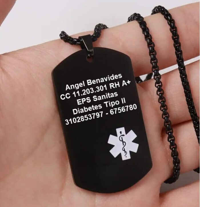 Cadena de Identificación Personalizada en Acero Inoxidable