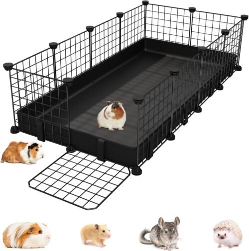 Corral 12 paneles Tapete anti-derrames Tabata Para Roedores 62,4 cm x 124.9 cm x 30.9 cm