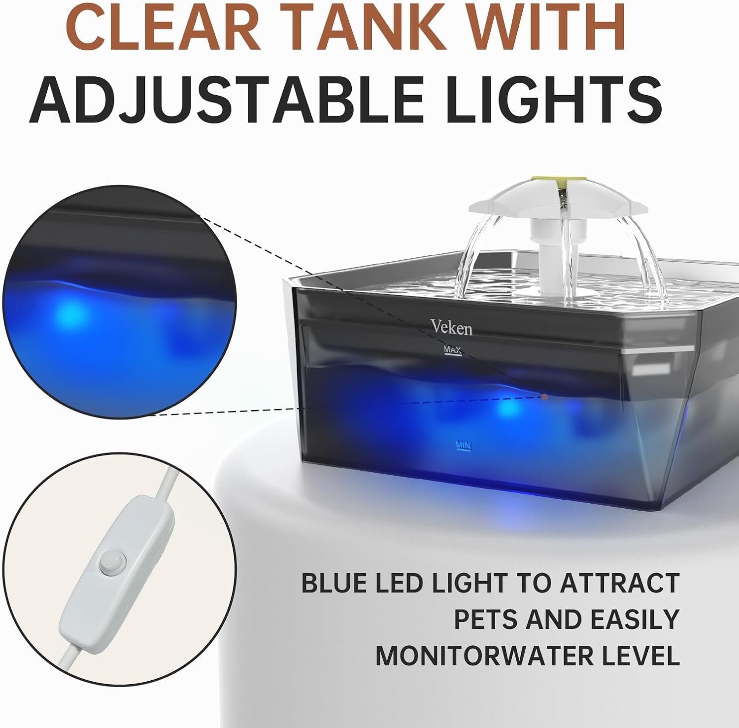 Fuente de Agua para Gatos baja 1.5 litros Sian - Imagen 3