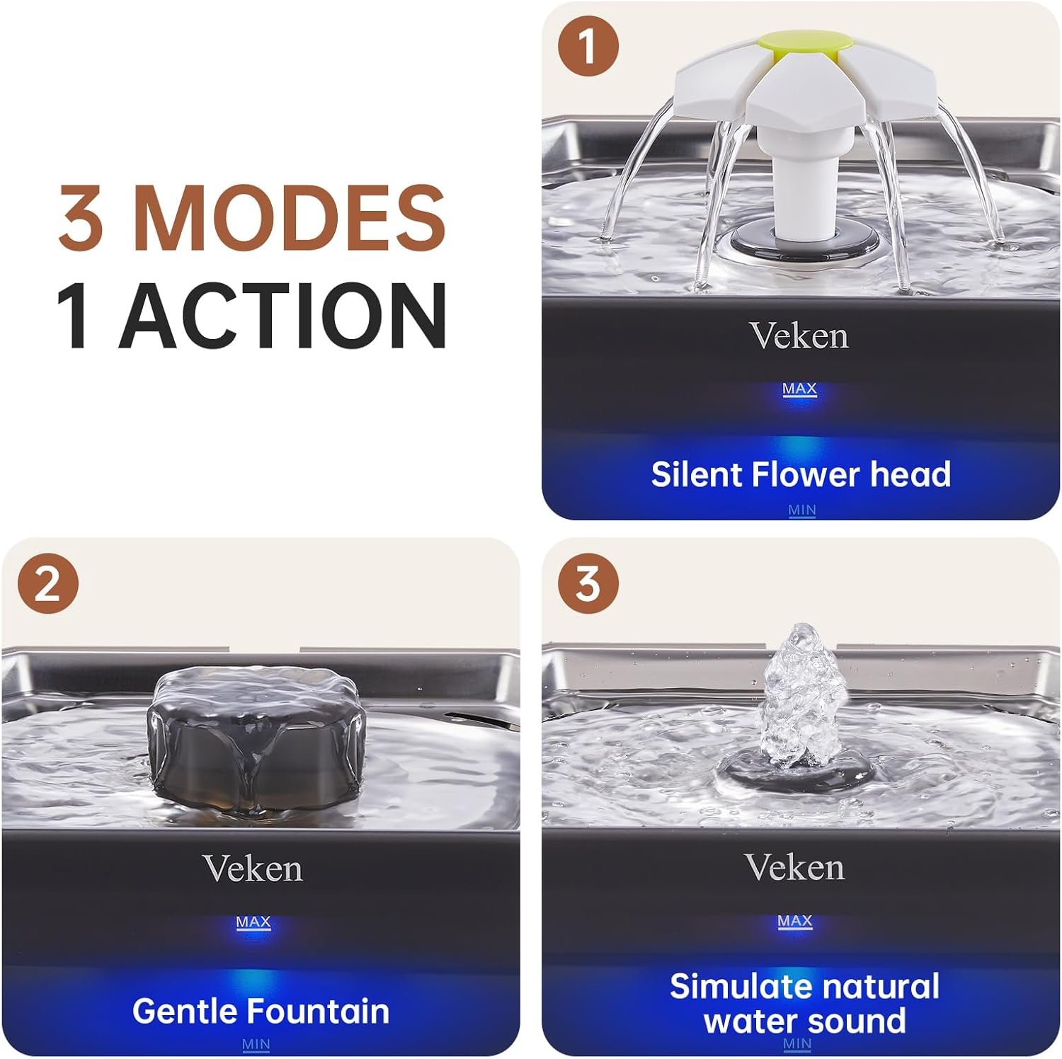 Fuente de Agua para Gatos baja 1.5 litros Sian - Imagen 4
