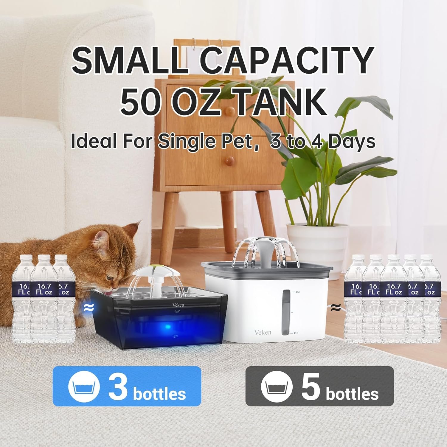 Fuente de Agua para Gatos baja 1.5 litros Sian - Imagen 7